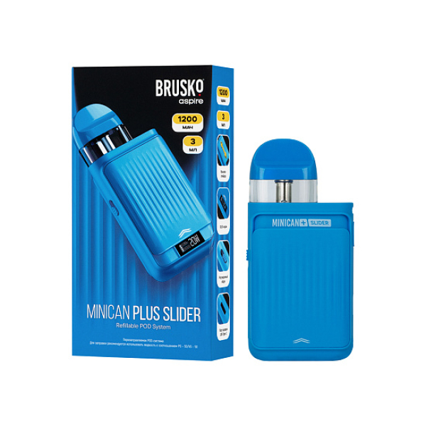POD-система Brusko Minican      Plus Slider Синий в Нарьян-Маре