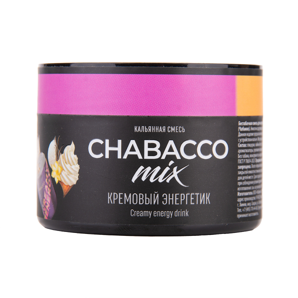 Бестабачная смесь Chabacco Mix Medium Creamy Energy Drink 40 грамм в Нарьян-Маре