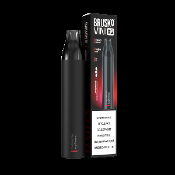 Электронка Brusko Vini X2 Клубника 2800 затяжек в Нарьян-Маре