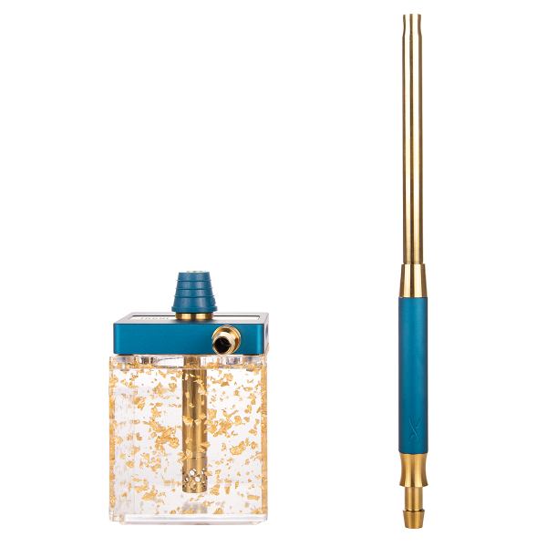 Кальян Hoob Subatom Marine Blue X Gold | Cube Mini Gold в Нарьян-Маре