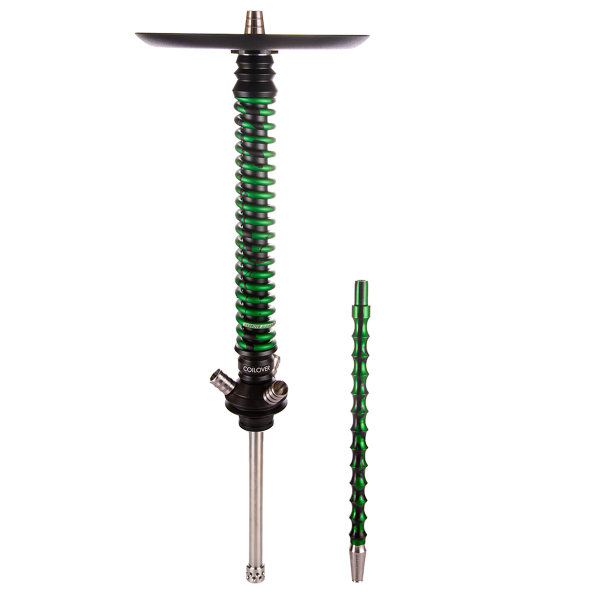 Кальян Mamay Customs Coilover Большой  Черный Зелёный Сплеш в Нарьян-Маре