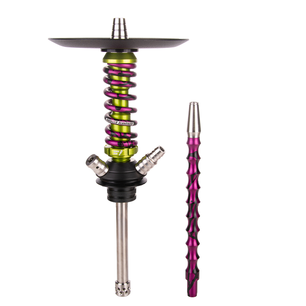 Кальян Mamay Customs Coilover Micro   Салатовый Сплеш Пурпурный в Нарьян-Маре