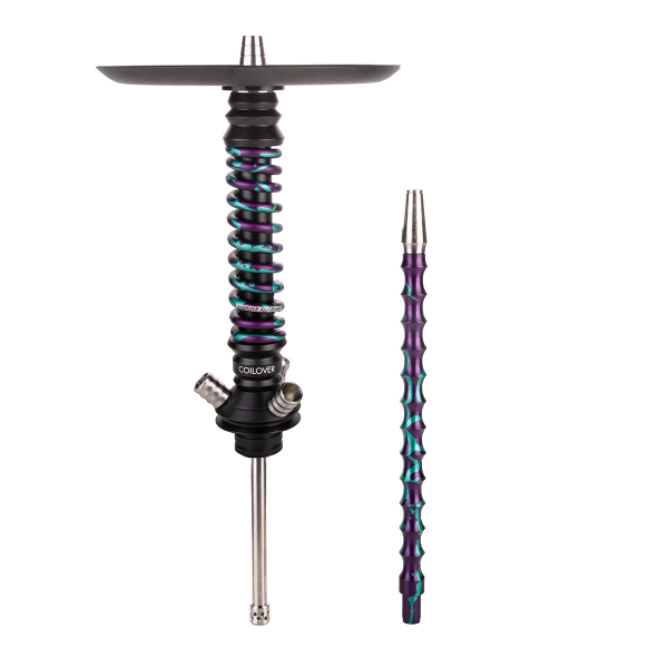 Кальян Mamay Customs Coilover Mini  Чёрный Фиолетовый/бирюзовый Сплеш в Нарьян-Маре