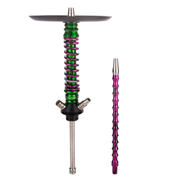 Кальян Mamay Customs Coilover Mini   Зелёный Сплеш Пурпурный Сплеш в Нарьян-Маре