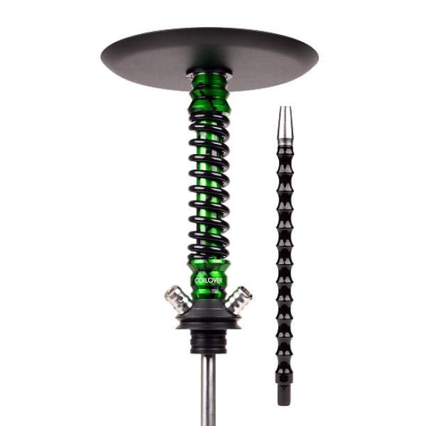 Кальян Mamay Customs Coilovers Mini Anod Green Splash Черный Глянец в Нарьян-Маре