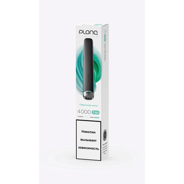Электронка Plonq Plus Pro Black Перечная Мята 4000 затяжек в Нарьян-Маре